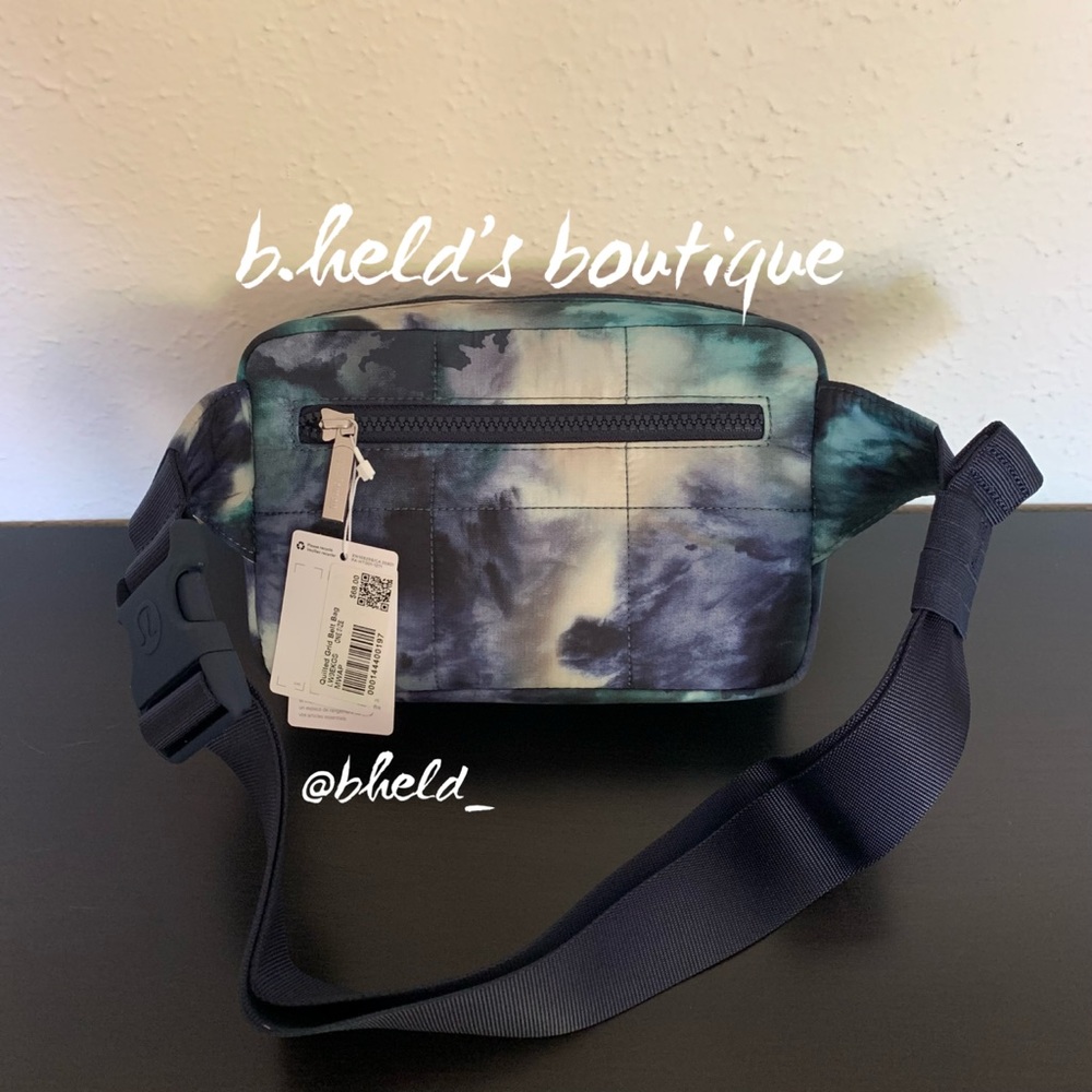 lululemon Quilted Grid Belt Bag in Meteor Wash Print Multi Blue Green OS New NWT - Picture 8 of 16